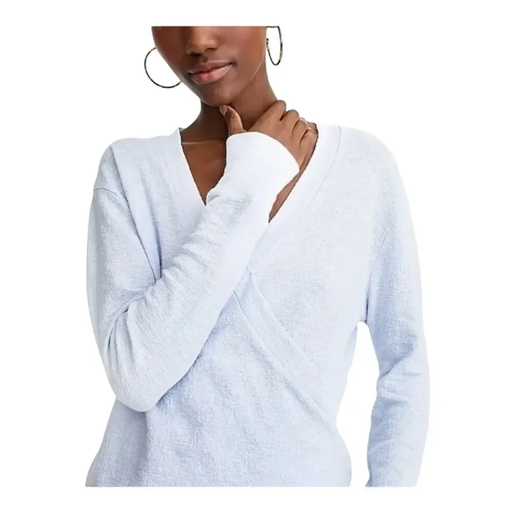 J. Crew Faux Wrap Top In Textured Crepe